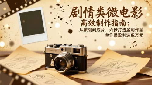 剧情类微电影高效制作指南:从策划到成片,六步打造盈利作品,单作品盈利达数万元-知计
