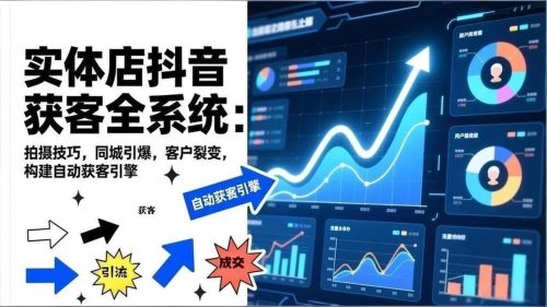 2026实体店抖音获客全系统:拍摄技巧,同城引爆,客户裂变,构建自动获客引擎-知计