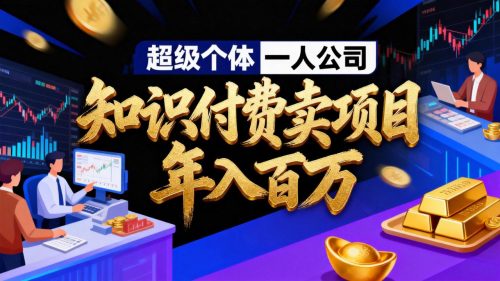 2026年“超级个体一人公司”私域卖项目年入百万，个人IP-精准引流-项目包装-转化成交-知计