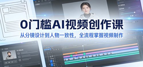 0门槛AI视频创作课：从分镜设计到人物一致性，全流程掌握视频制作-知计