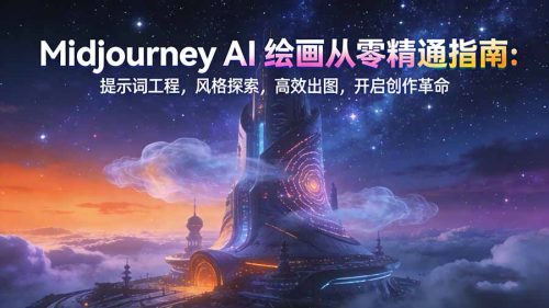 Midjourney AI绘画从零精通指南：提示词工程，风格探索，高效出图，开启创作革命-知计
