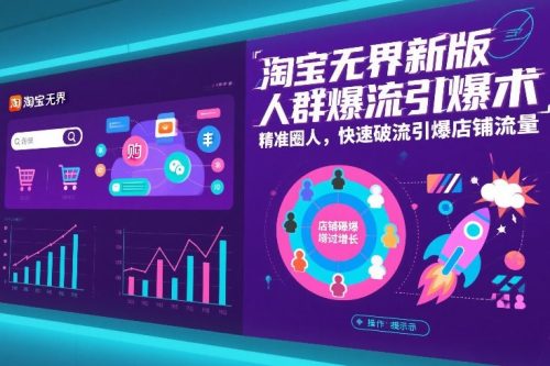 淘宝无界新版人群爆流引爆术，精准圈人，快速破流引爆店铺流量-知计