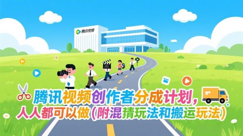 腾讯视频创作者分成计划，人人都可以做(附混剪玩法和搬运玩法-知计