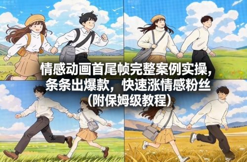 情感动画首尾帧完整案例实操，条条出爆款，快速涨情感粉丝(附保姆级教程)-知计