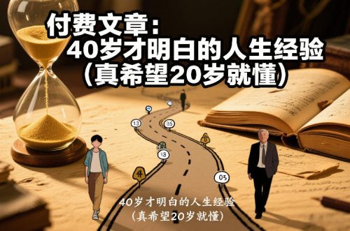 付费文章：40岁才明白的人生经验(真希望20岁就懂)-知计