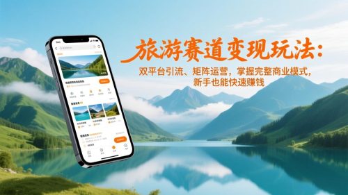旅游赛道变现玩法：双平台引流、矩阵运营，掌握完整商业模式，新手也能快速赚钱-知计