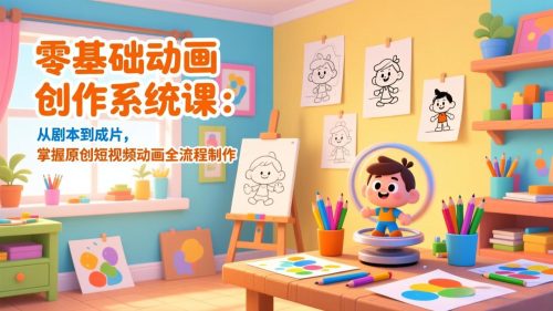 零基础动画创作系统课：从剧本到成片，掌握原创短视频动画全流程制作-知计