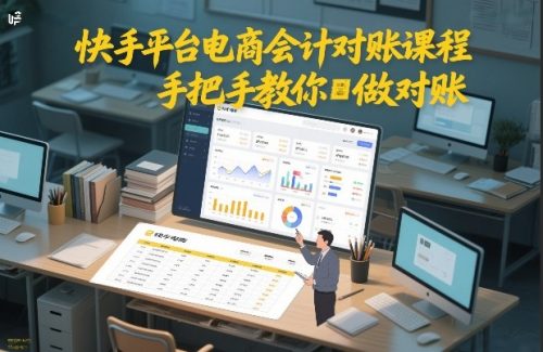 快手平台电商会计对账课程，手把手教你做对账-知计