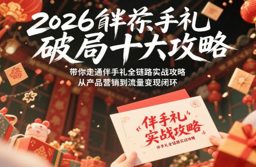 2026伴手礼破局十大攻略，带你走通伴手礼全链路实战攻略，从产品营销到流量变现闭环-知计