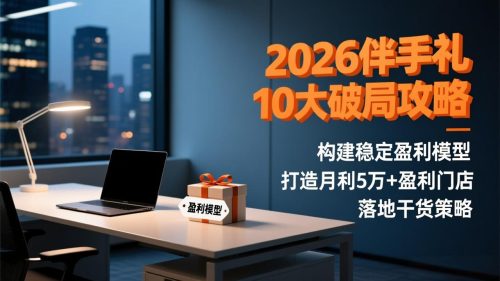 2026伴手礼10大破局攻略：构建稳定盈利模型，打造月利5万+盈利门店，落地干货策略-知计