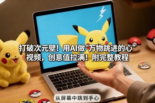 打破次元壁!用AI做【万物跳进手心】视频,创意值拉满!附完整教程-知计