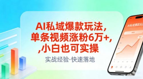 AI私域爆款玩法,单条视频涨粉6W+,小白也可实操-知计