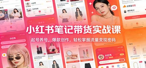 小红书笔记带货实战课：起号养号，爆款创作，轻松掌握流量变现密码-知计