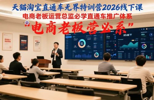 天猫淘宝直通车无界特训营2026线下课，电商老板运营总监必学直通车推广体系-知计
