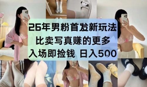 26年男粉首发最新3.0玩法，独此一家，比卖写真賺的更多，入场即捡钱，日入5张【揭秘】-知计