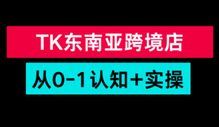 TikTok东南亚跨境从0-1认知实操课-知计