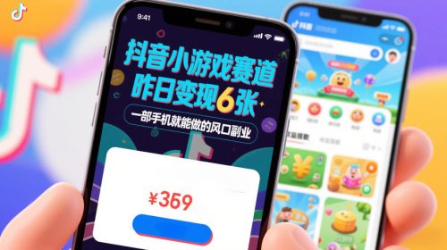 抖音小游戏赛道，昨日变现600+，零基础一部手机就能做的风口副业【揭秘】-知计