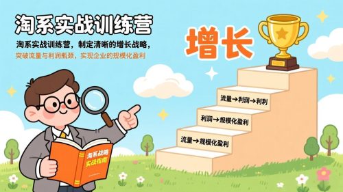 淘系实战训练营，制定清晰的增长战略，突破流量与利润瓶颈，实现企业的规模化盈利-知计