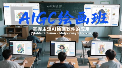 AIGC绘画班，掌握主流Ai绘画软件的应用(Stable Diffusion x Midjourney x Fooocus)-知计