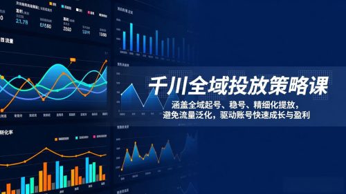 千川全域投放策略课：涵盖全域起号、稳号、精细化投放，避免流量泛化，驱动账号快速成长与盈利-知计
