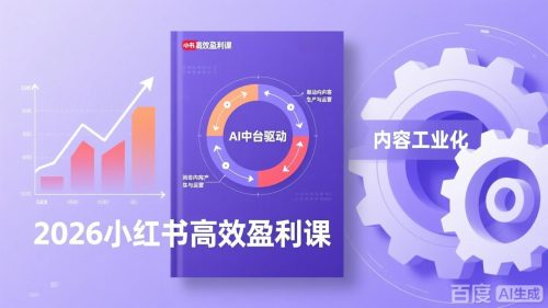 2026小红书高效盈利课，流量双引擎+内容工业化+AI中台驱动，构建可复制的千万级营收模型-知计