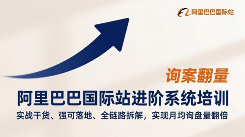 阿里巴巴国际站进阶系统培训，实战干货、强可落地、全链路拆解，实现月均询盘量翻倍