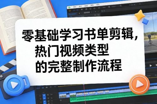 零基础学习书单剪辑，热门视频类型的完整制作流程(更新2026)-知计