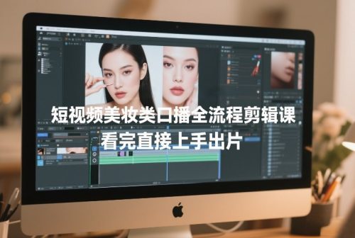 短视频美妆类口播全流程剪辑课，看完直接上手出片-知计