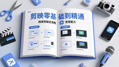 剪映零基础也能快速上手，从入门到精通掌握网感剪辑全流程，掌握能直接变现的剪辑能力-知计